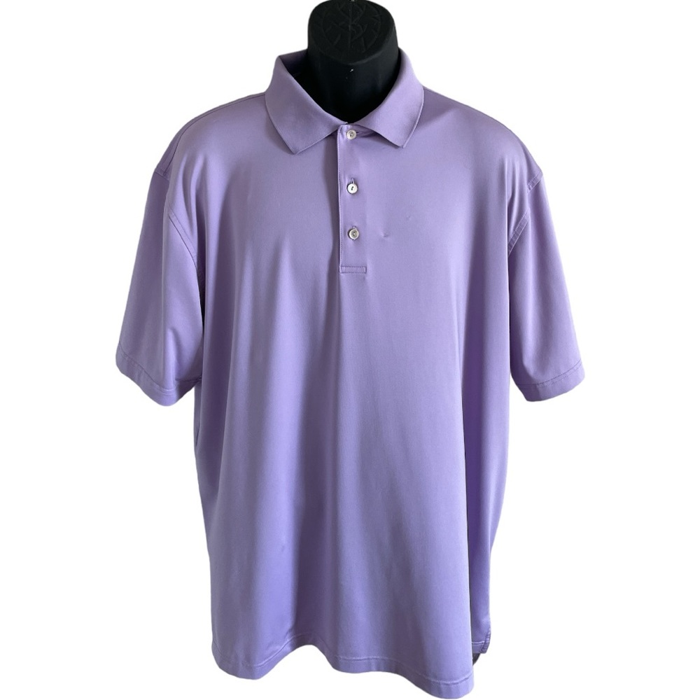 Peter Millar Summer Comfort Polo Shirt Lavender Purple Sz XL (fits like 2XL)